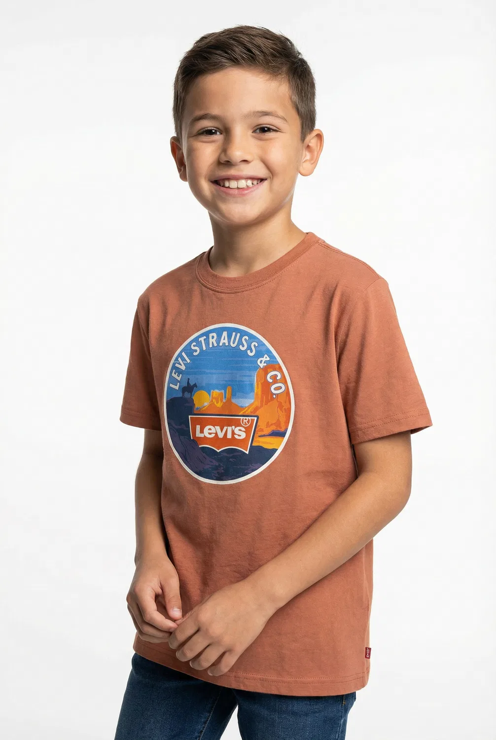 Футболка Levi'S Kids, Dark Orange — фото 3