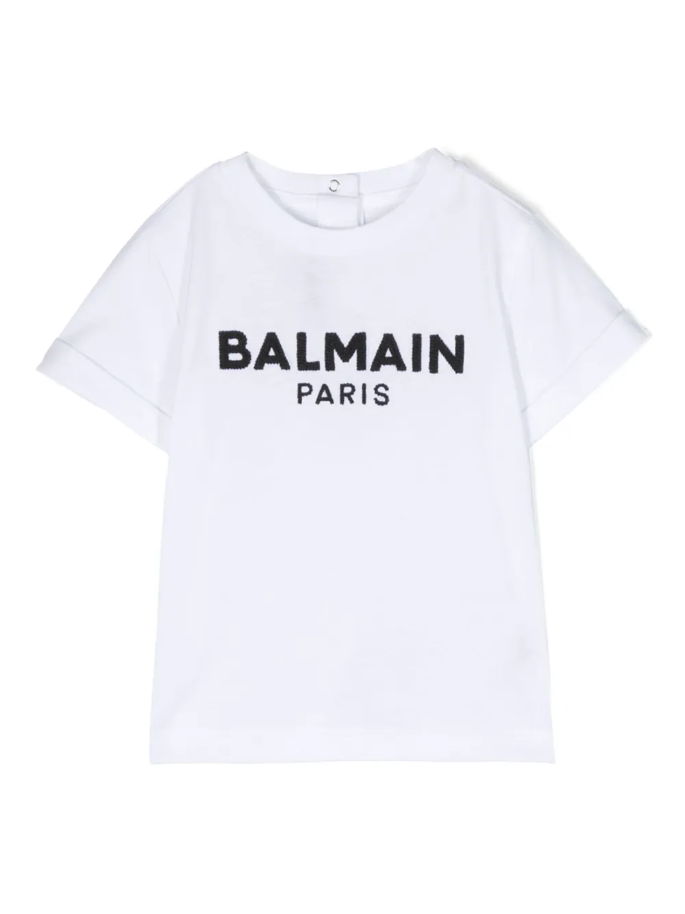 

Футболка с вышитым логотипом Balmain Kids, белый