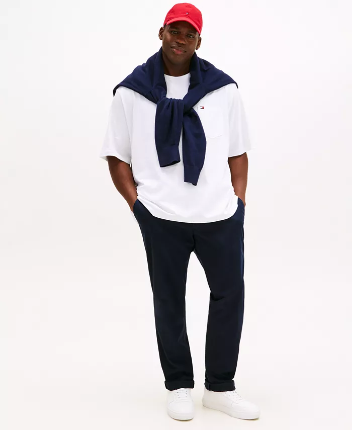 Мужская футболка с карманом и круглым вырезом Tommy Big & Tall Tommy Hilfiger, белый — фото 4