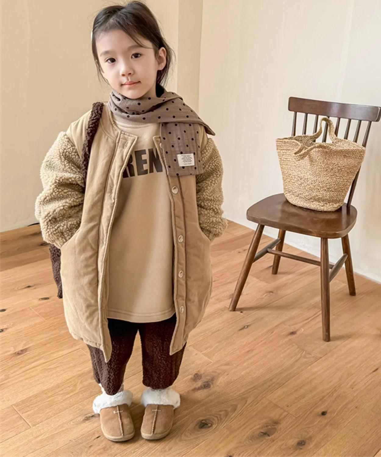 Детская куртка на синтепоне с меховой отделкой рукавов, aimoha-KIDS-, синий — фото 2