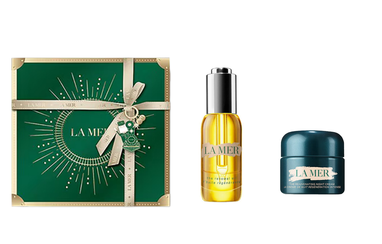 La Mer Набор для ухода за кожей Miracle Serums Oil Night Cream Soothing Skincare Set 2025 Christmas Collection: подтягивающий и увлажняющий — фото 3