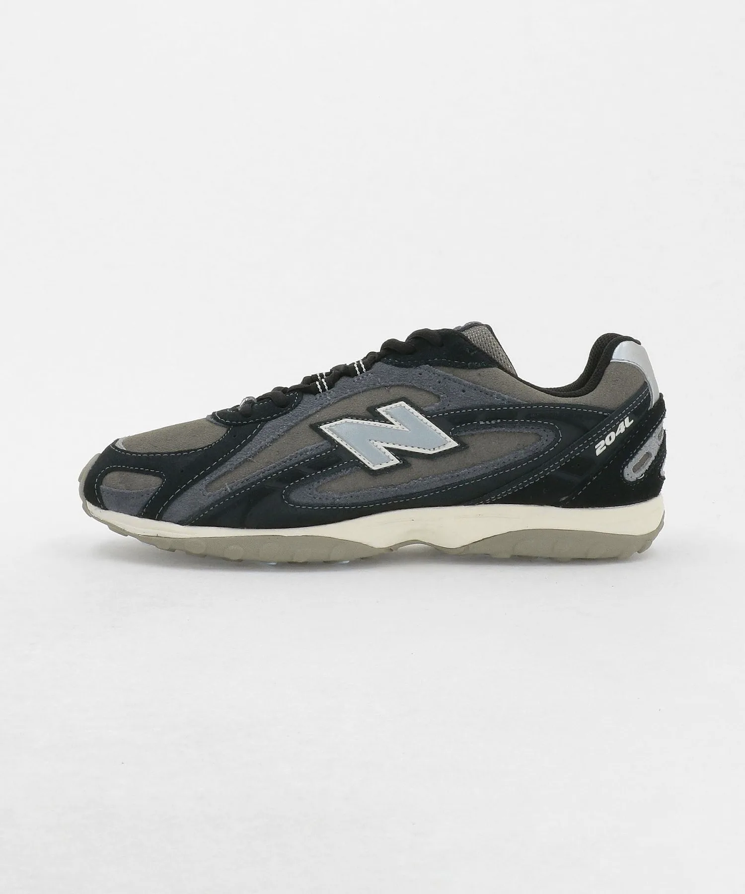 Мужские кроссовки New Balance U204, кожаные, чёрные