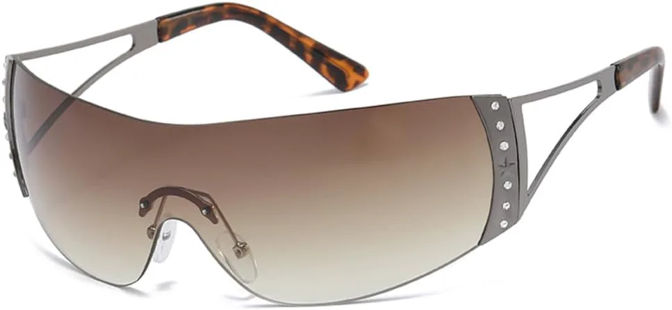 

Винтажные солнцезащитные очки-комбинезон 2027 года для женщин, ретро-очки с обтекаемой формой, мужские панк-очки, солнцезащитные очки UV400 MTZJH, Brown Leopard