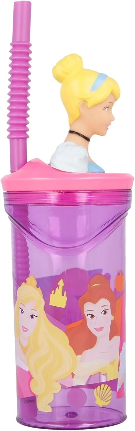 Детская кружка 360 мл с крышкой и трубочкой Disney Princesses Stor — фото 3