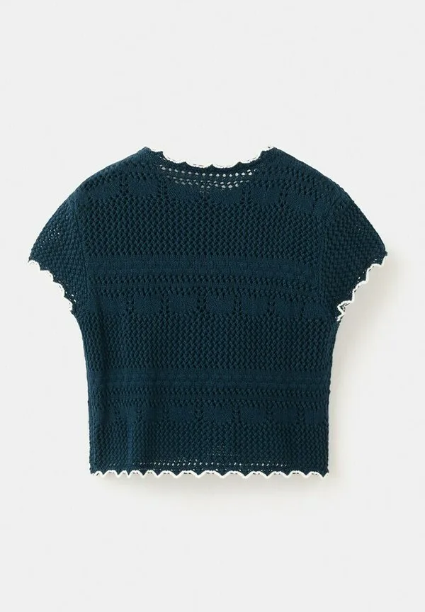Футболка с детским принтом Mango Kids, Dark Blue — фото 2