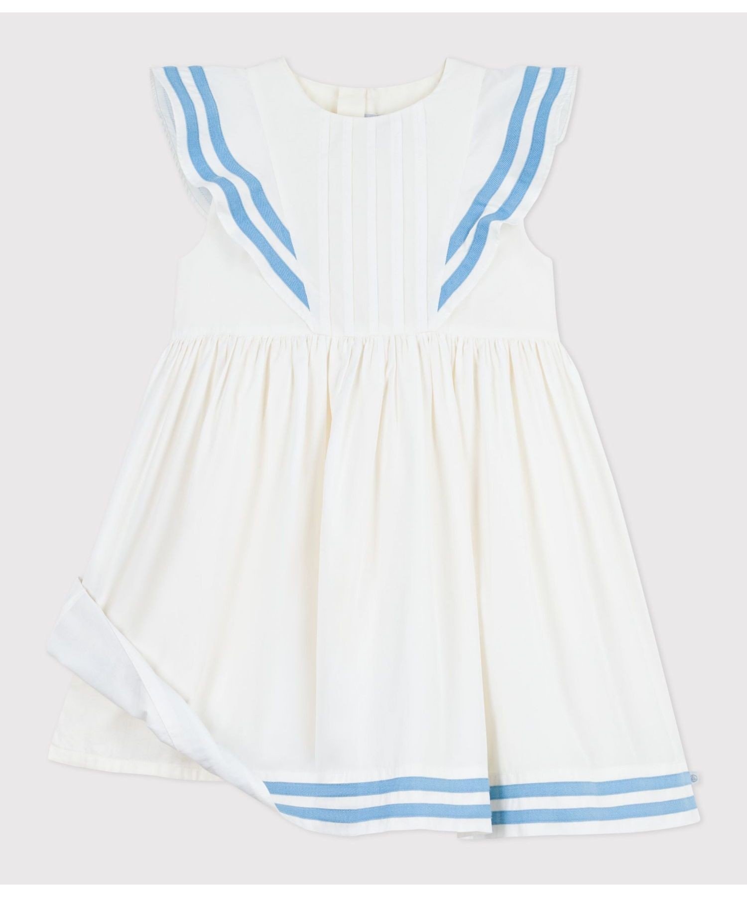 Платье из поплина PETIT BATEAU, Off white — фото 4