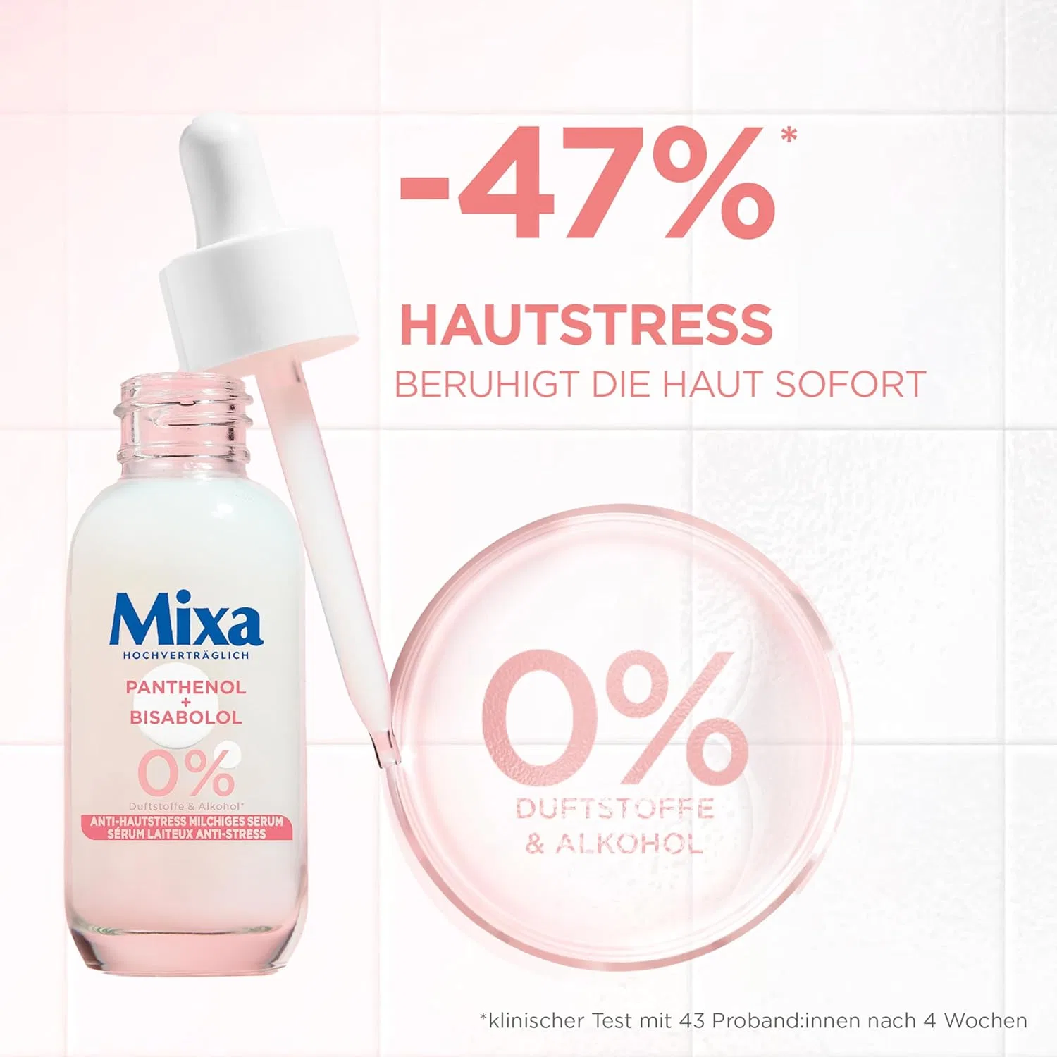 Сыворотка Mixa — Успокаивающая Anti-Skin Stress с пантенолом и бисабололом, 30 мл — фото 2