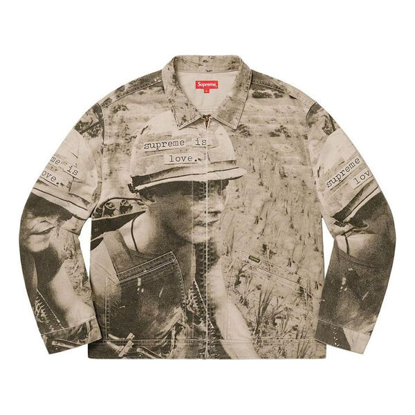 

Куртка fw19 week 1 is love denim work jacket Supreme, хаки