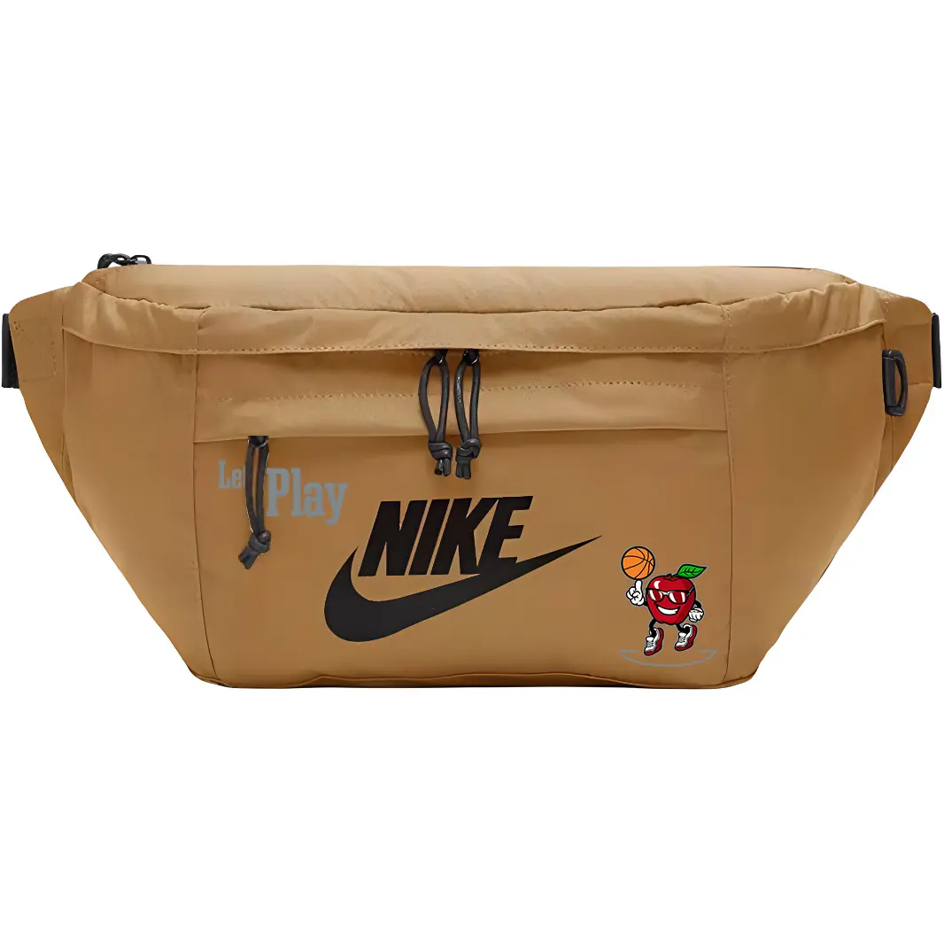 

Nike Тканевая поясная сумка унисекс пшеничного цвета с принтом, Apple Basketball