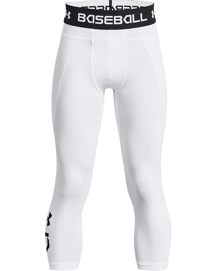 

Шорты Under Armour Kids Utility Slider 3/4 Slider Baseball Shorts, белый/черный