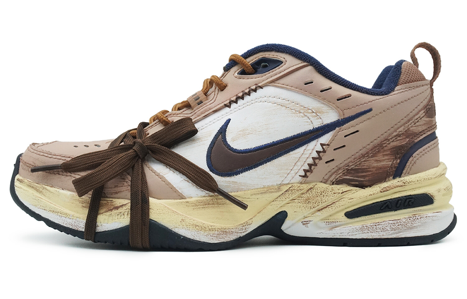 

Кроссовки Nike Air Monarch 4 Chunky Sneakers Unisex Low-top Tan/White, коричневый