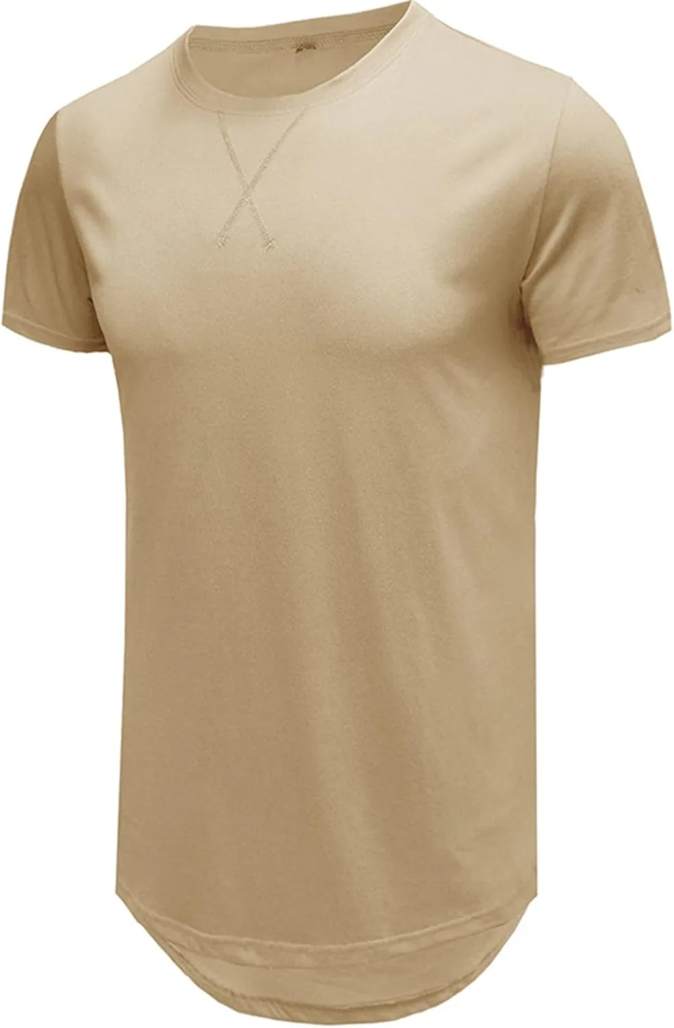 

Футболка мужская летняя 100% Cotton Hipster Hip Hop Longline Crewneck с каплевидным подолом YSERB