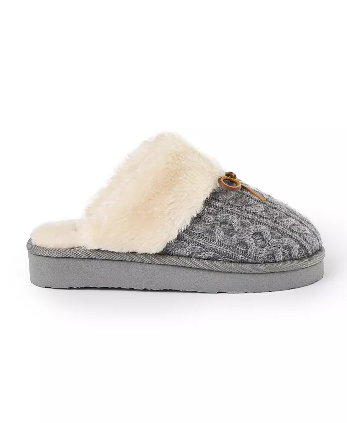 Женские тапочки Flurry Scuff вязка свитер Minnetonka, серый — фото 2