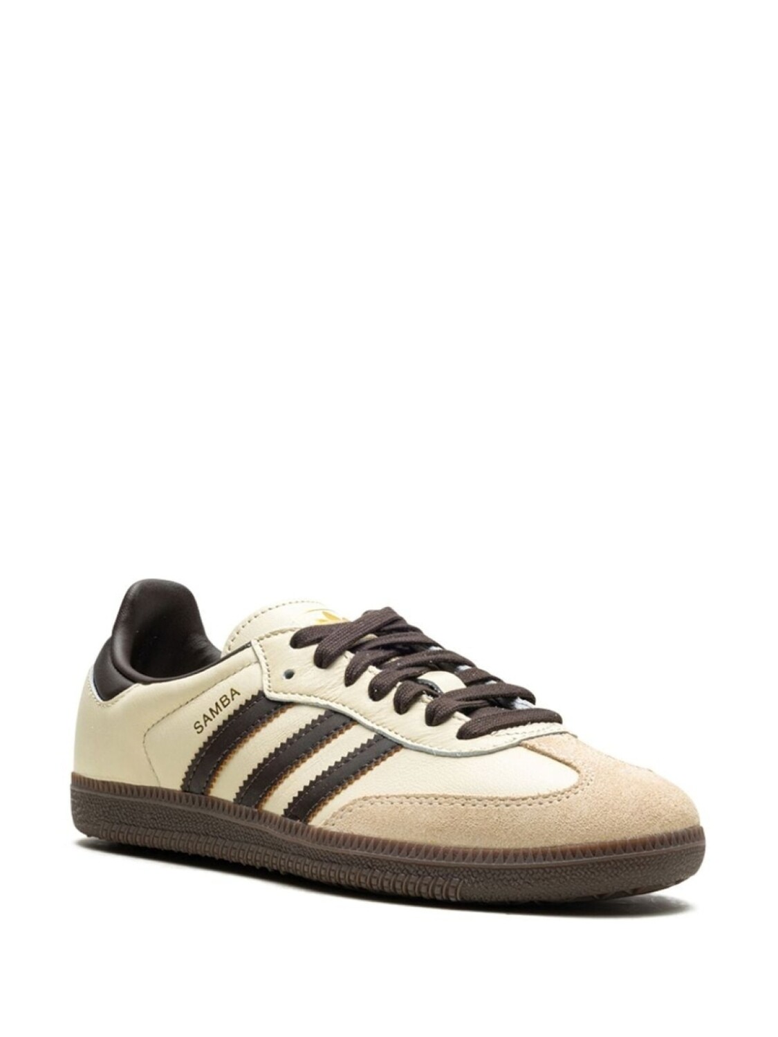 Кроссовки Adidas Samba OG "Cream White/Dark Brown", нейтральный цвет — фото 2