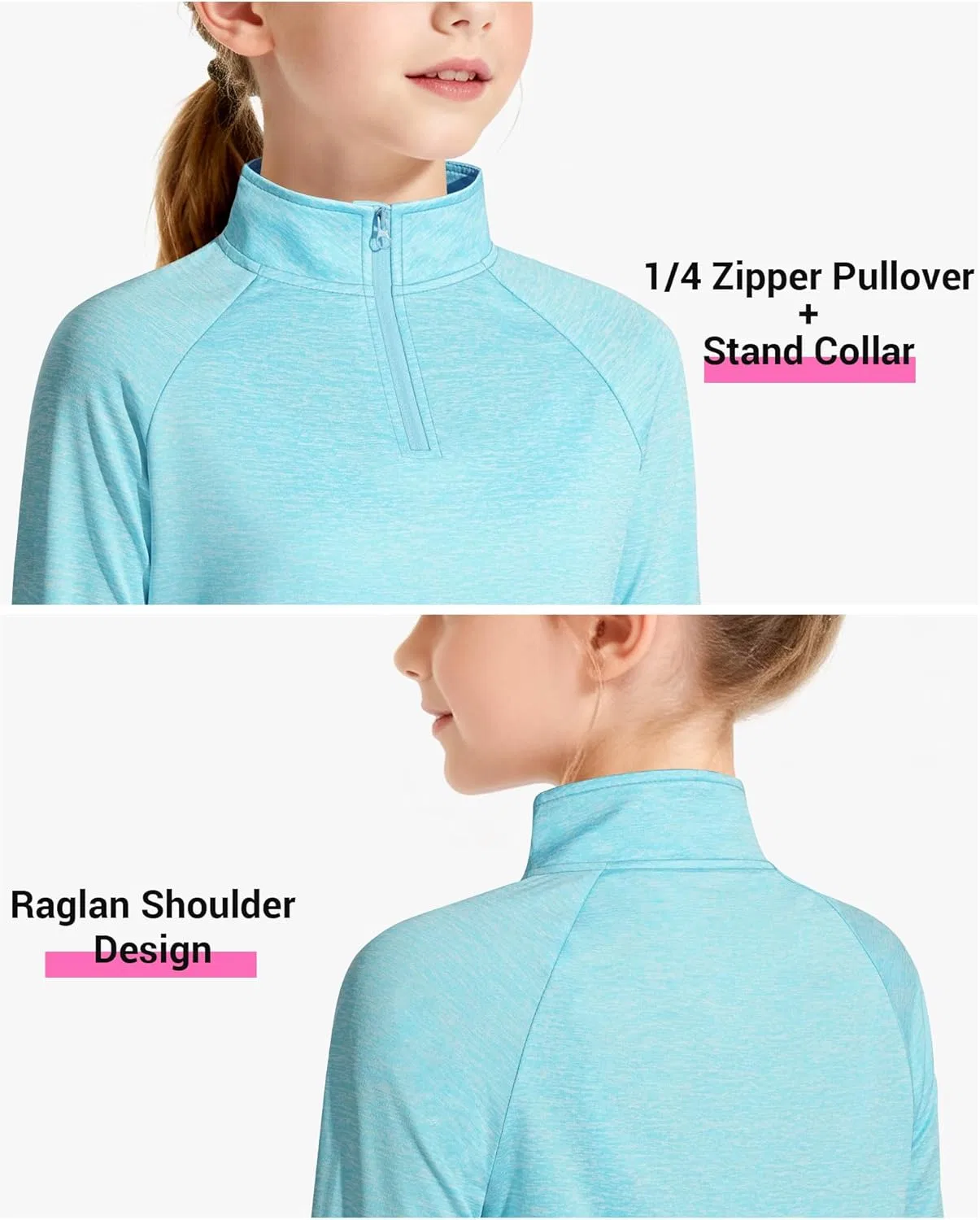 Футболка с длинным рукавом Quick Dry Athletic, ZUEMET, Light Blue — фото 4