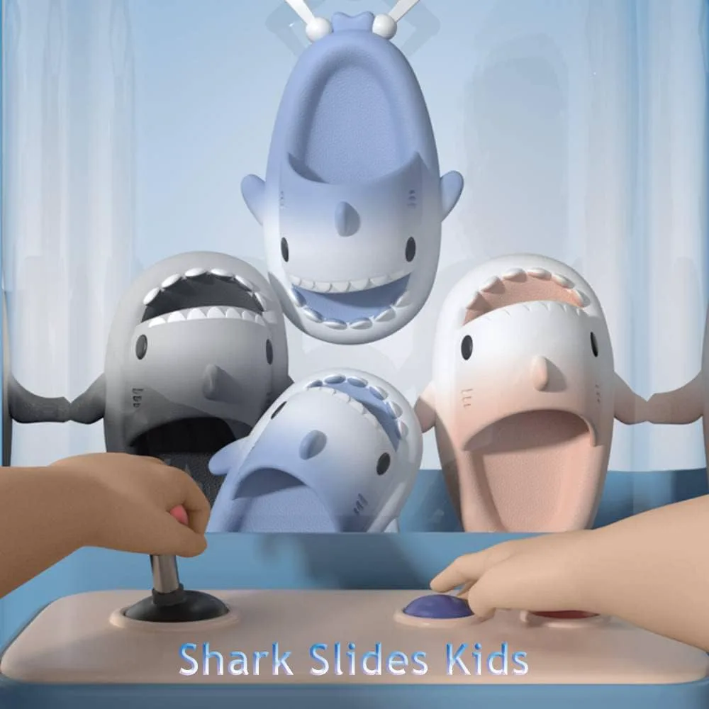 

Тапочки для детей Zureto Shark, Тапочки для детей Cloudy Shark, Милые мультяшные детские тапочки Акула, белый