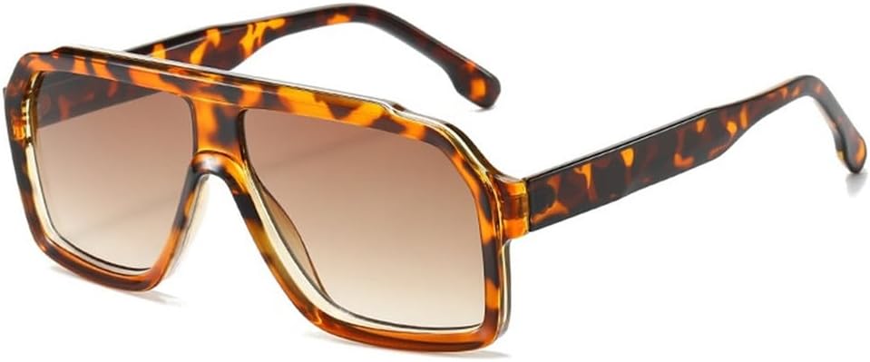 

Солнцезащитные очки UV400 с двухцветной оправой и градиентным леопардовым принтом, подходят для женщин и мужчин, для бега и занятий спортом на открытом воздухе UYPTK, Leopard Brown