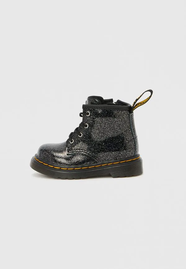 1460 унисекс ботильоны на шнуровке Dr. Martens, Black/Silver-Coloured