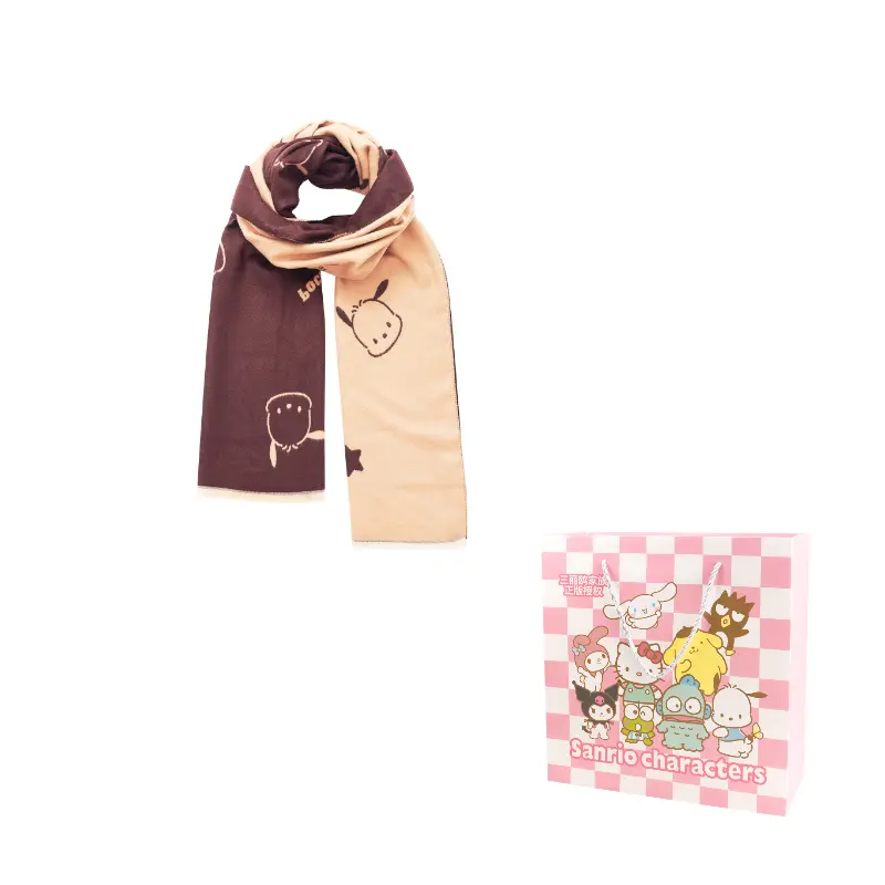 

Sanrio Шарф Hello Kitty X Pacha Dogs, Pochacco Double-Sided Knit Scarf
