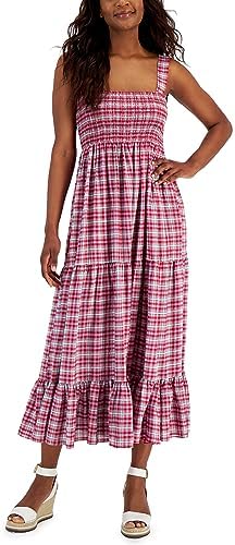 

Женское клетчатое многоярусное платье без рукавов Tommy Hilfiger, Scarlt Multi