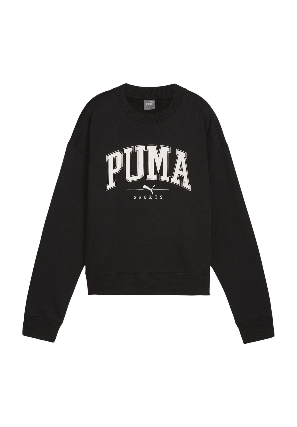 

Толстовка Squad, принт с логотипом, ребристая отделка, для женщин PUMA, цвет 01 Puma Black