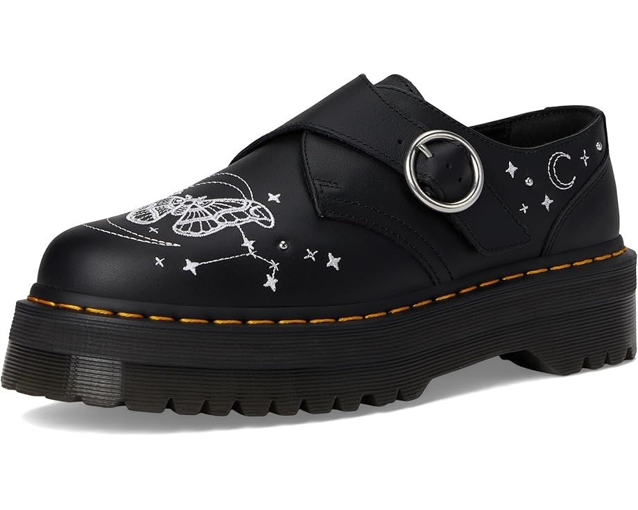 Женские черные кожаные туфли-монки Dr. Martens Celestial на платформе VER393 — фото 2