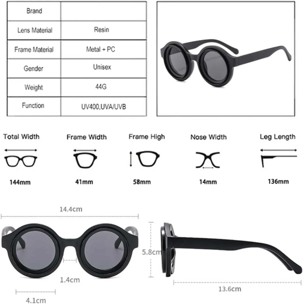 

Ретро круглые женские солнцезащитные очки конфетных цветов, модные мужские панк-очки, солнцезащитные очки с защитой от УФ-излучения UV400 UUPTTPL, Beige Gray