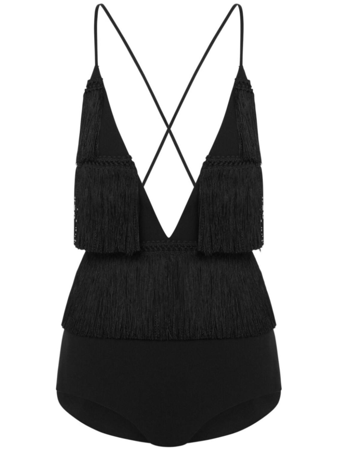 

Moschino боди с бахромой, черный