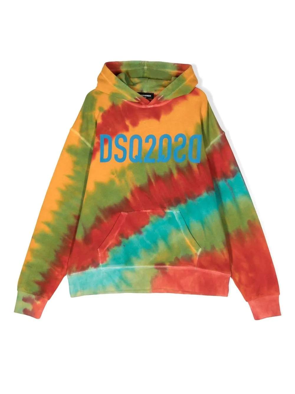 

Худи с принтом тай-дай DSQUARED2 KIDS, желтый