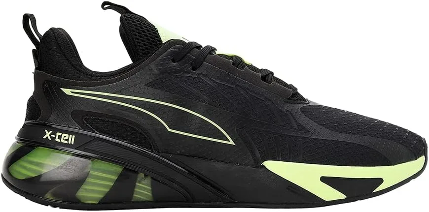 Кроссовки для тренировок Puma Unisex Adult X-Cell Action Soft Focus, белый/черный/желтый — фото 3