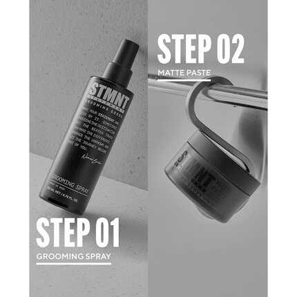 STMNT Grooming Goods Спрей для укладки волос 200 мл Natural Finish Легкая фиксация для более густых волос — фото 3
