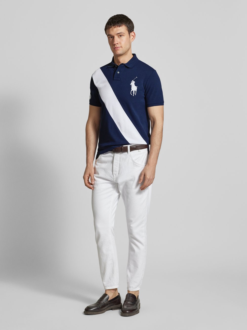 

Рубашка поло прямого кроя с этикеткой Polo Ralph Lauren