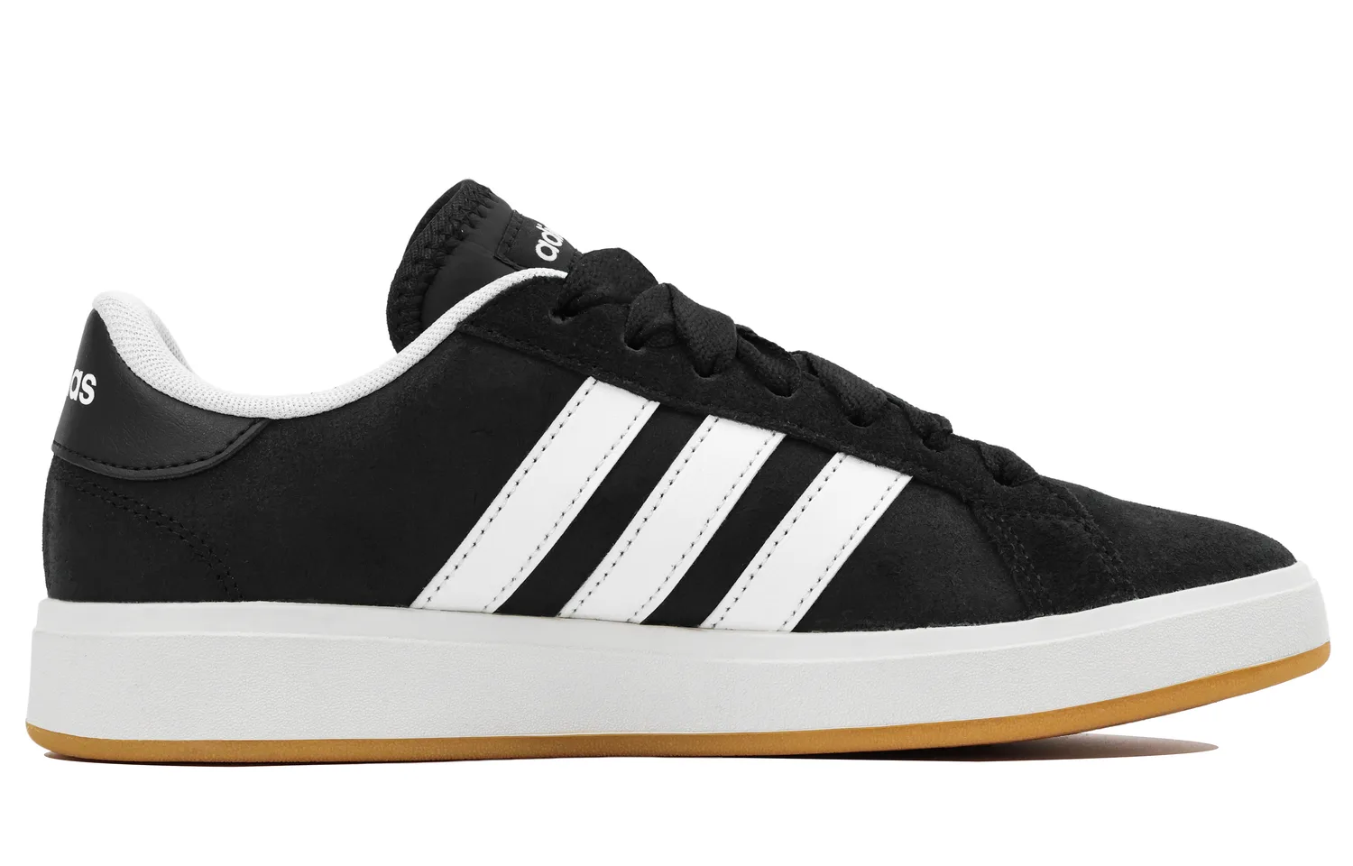 Grand Court Base 00s Synthetic Leather, Split Cow Leather Abrasion Resistant Low top Skateboard Shoes Unisex Adidas, черный — фото 3