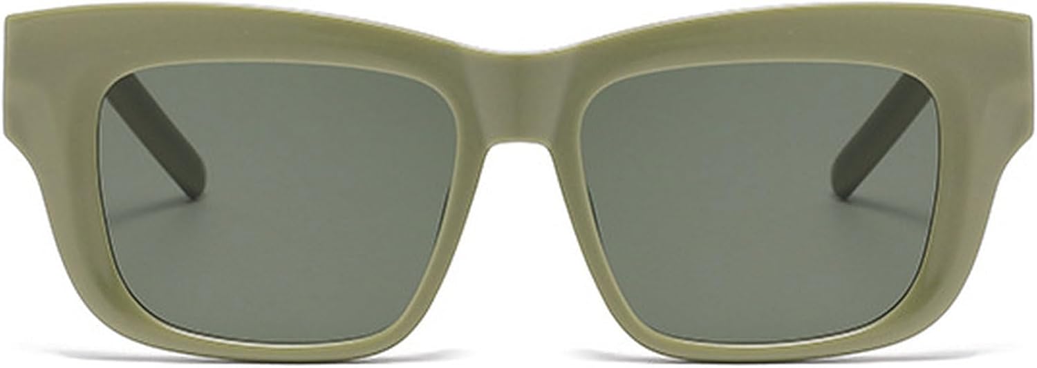 

Популярные модные большие квадратные солнцезащитные очки для женщин в стиле ретро, ​​черные с леопардовым принтом, с защитой от УФ-излучения UV400, модные квадратные солнцезащитные очки для мужчин mincl, Green