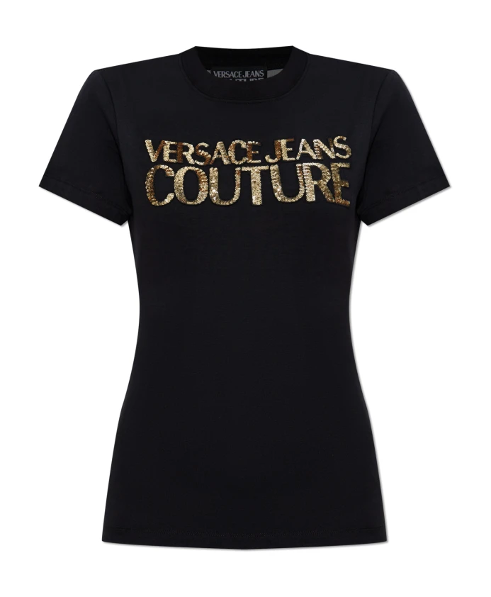 

Футболка с вырезом на спине Versace Jeans Couture, черный