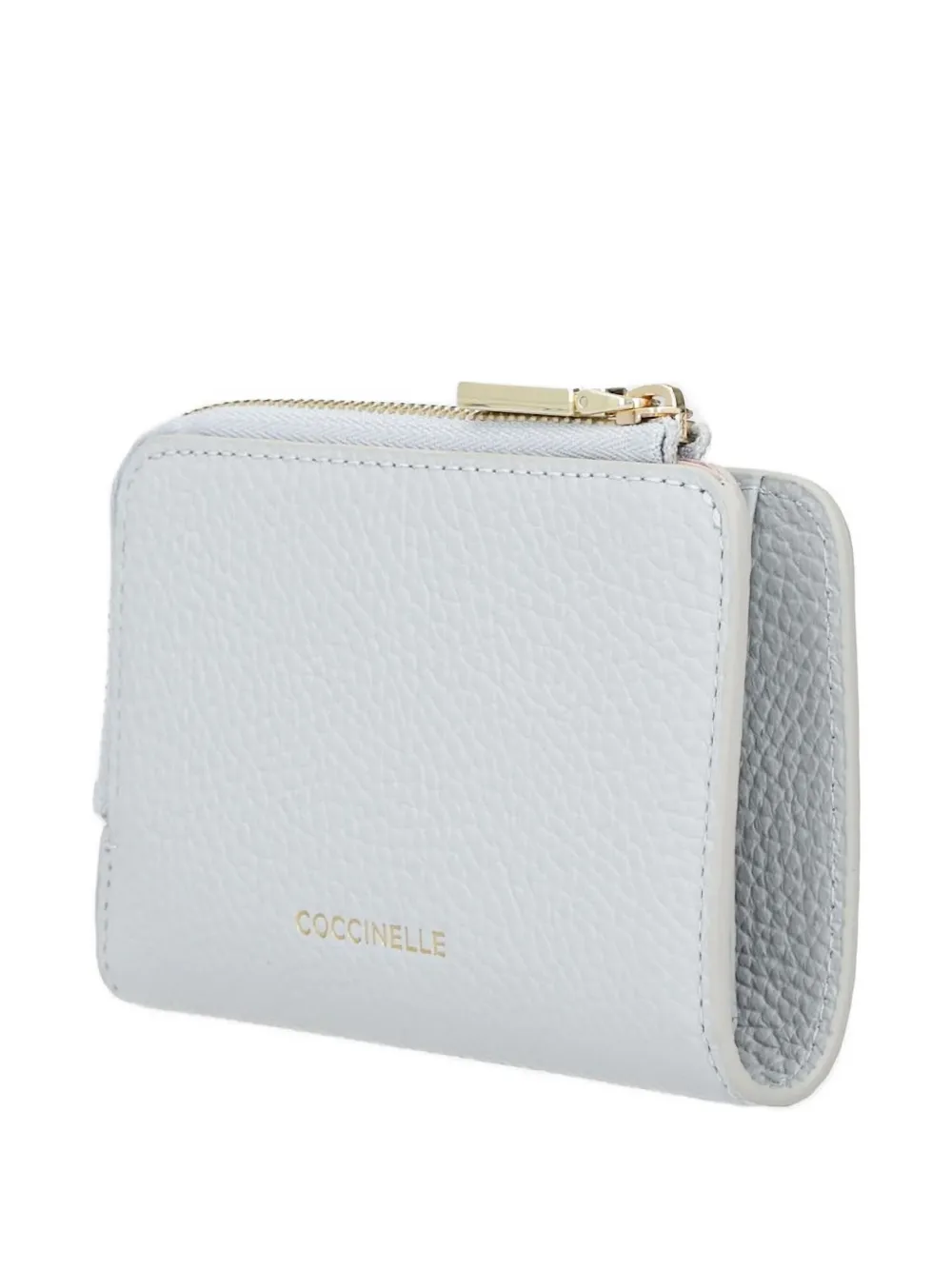

Кошелек с логотипом на молнии Coccinelle, серый
