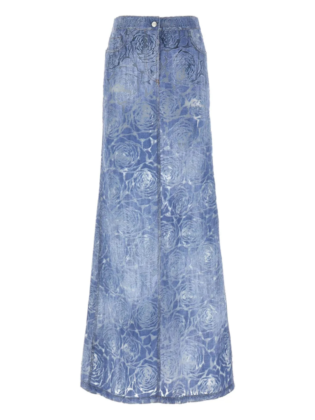 

Юбка макси с эффектом деворе Ermanno Scervino, синий