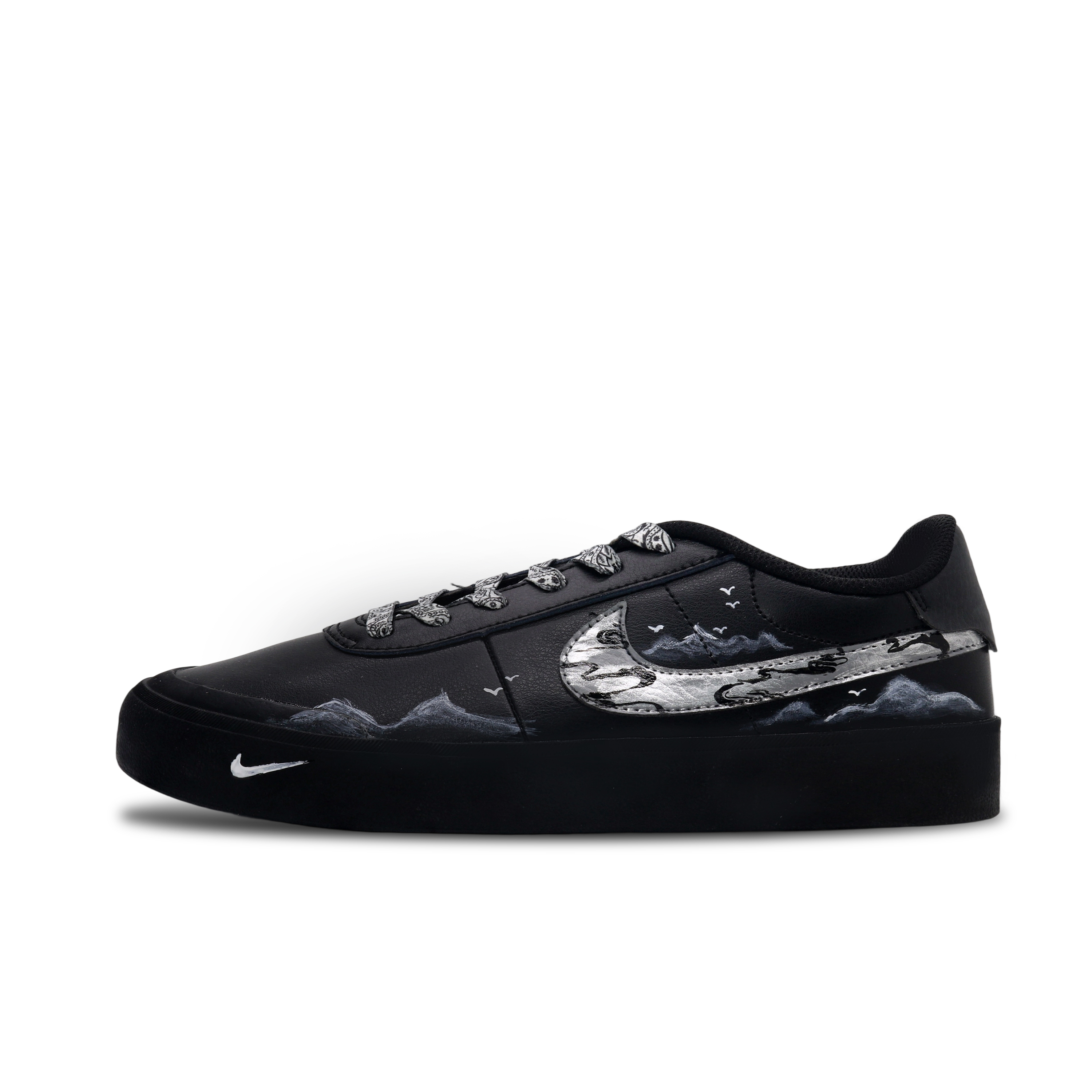 

Кроссовки для скейтбординга Court Shot Ink Wash Landscape, мужские, черные, серебристые Nike, Black Silver