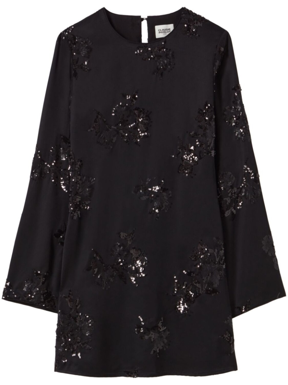 

Мини-платье с вышивкой пайетками Claudie Pierlot, черный