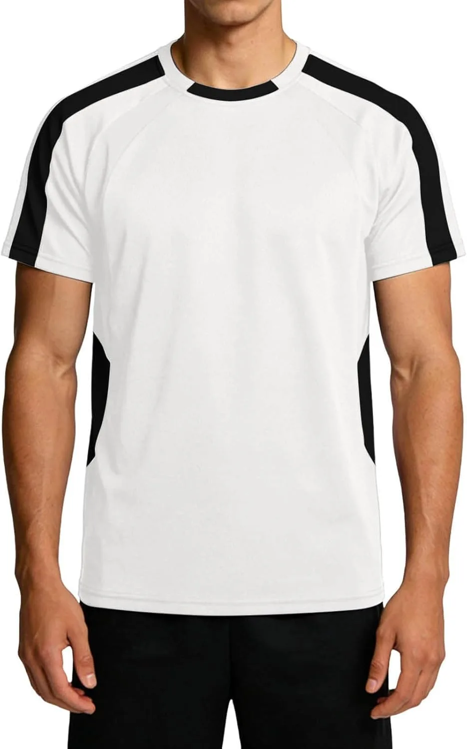 

Мужская футболка Casual с круглым вырезом: модная мягкая модель с коротким рукавом, свободного кроя, однотонная