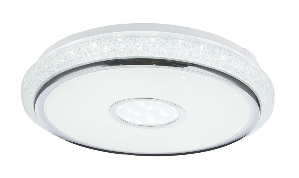 

[T] Потолочный светильник Globo Lighting пластик, пластик, акриловые кристаллы, регулируемая яркость, возможность фиксации цвета, пульт дистанционного управления, батарейки в комплекте 2x AAA, блестящий декор, память, ø: 500 мм, В: 95 мм, вкл. с...