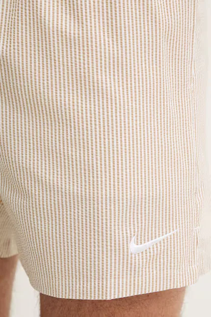 Шорты для плавания в полоску Nike, бежевый — фото 4