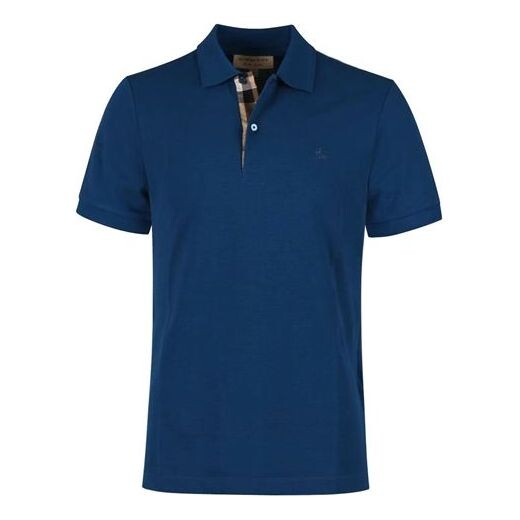 

Футболка men's ss21 lapel short sleeve polo shirt blue Burberry, синий