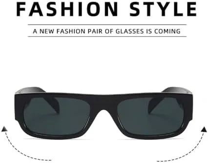 

Винтажные прямоугольные солнцезащитные очки 2027 года для женщин, квадратные очки для мужчин, панк-очки, защита от ультрафиолета UV400 MTZJH, C8lightbrown-green