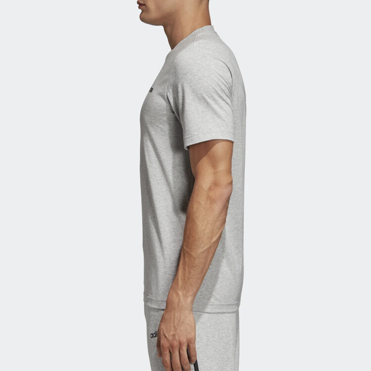 Футболка мужская средняя серая/черная Adidas, черный — фото 4