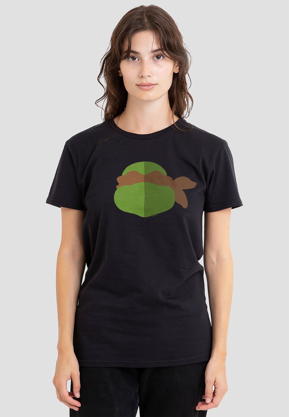 

Футболка с принтом TMNT MIKEY FACE Cotton Soul, черный