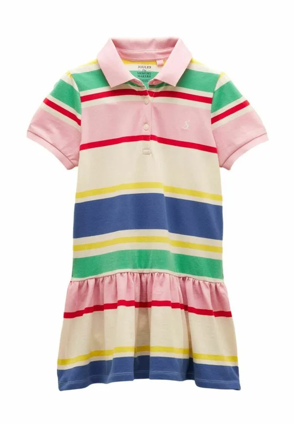 Поло-Рубашка стандартного кроя, повседневное платье Joules, Multi Stripe