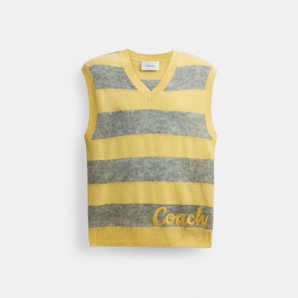 

Свитер-жилет COACH, цвет yellow multi