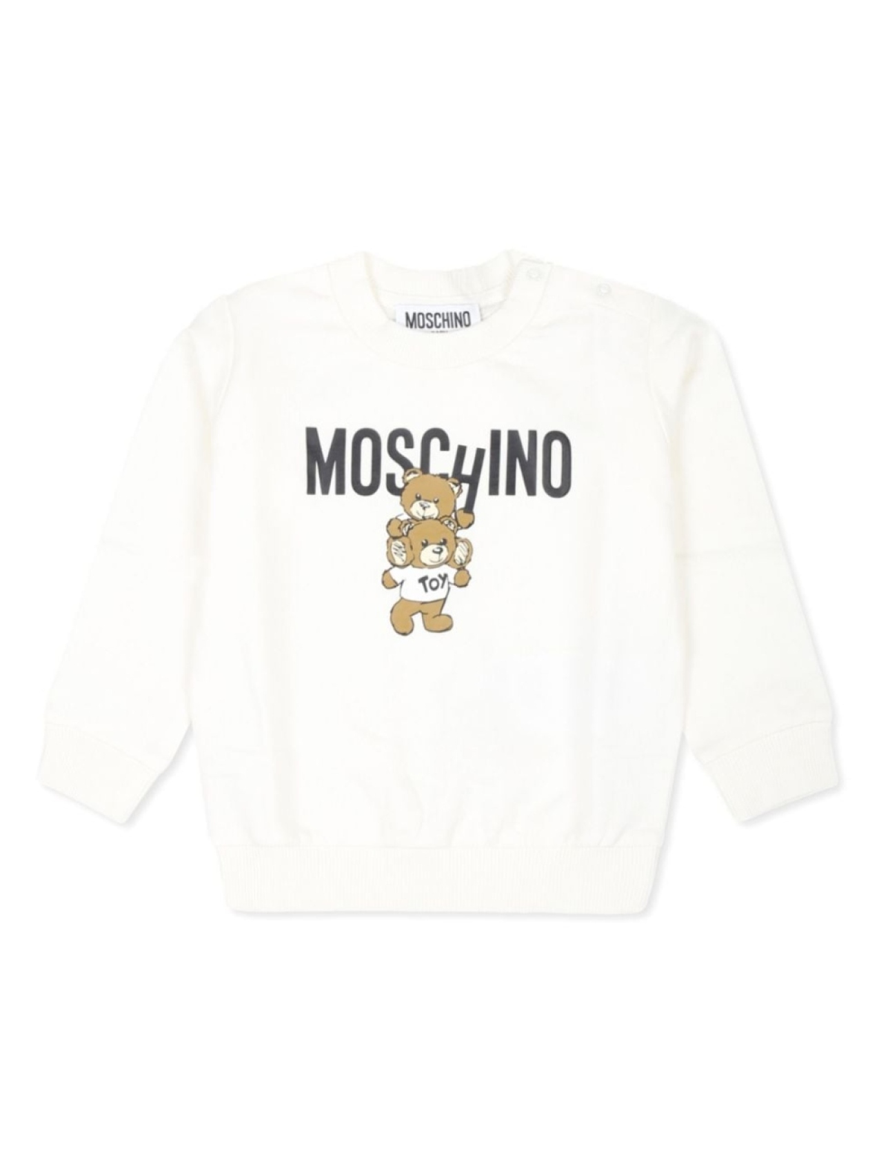 

Moschino Kids хлопковая толстовка с изображением плюшевого мишки, белый