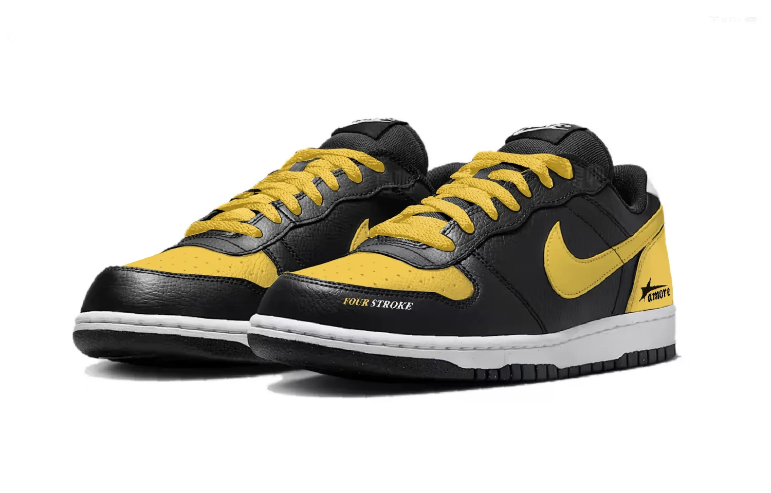 Nike Кроссовки для скейтбординга мужские желтые черные — фото 4